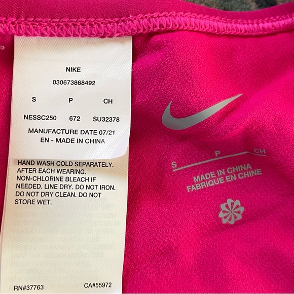 NWT Nike Dark Pink One Piece Swimsuit Bathing Swim Suit Small New Summer Beach - Picture 7 of 14